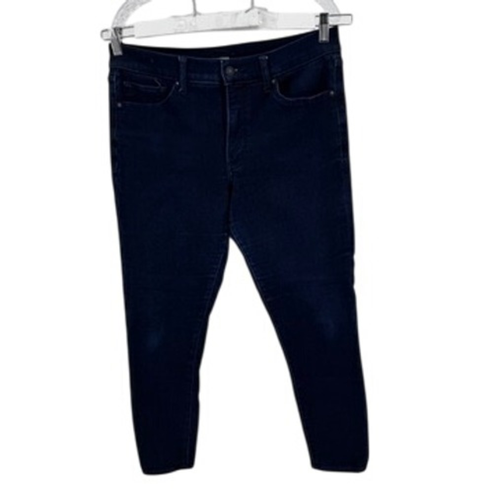 Express Skinny Jeans Womens 10R Dark Indigo Blue Mid Rise Denim Tapered Slim Fit
